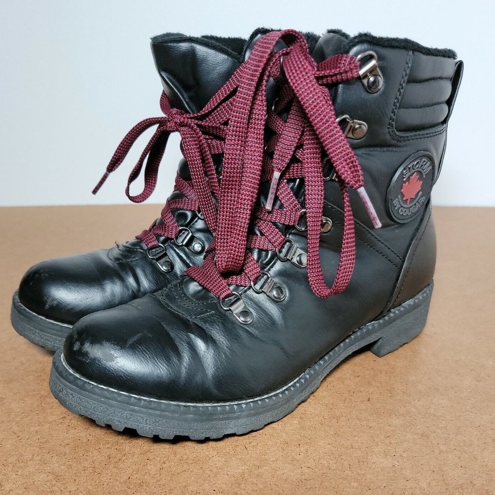 STORM Alpine by COUGAR CREEK SZ 9Black Waterproof Faux Fur Ankle Boots